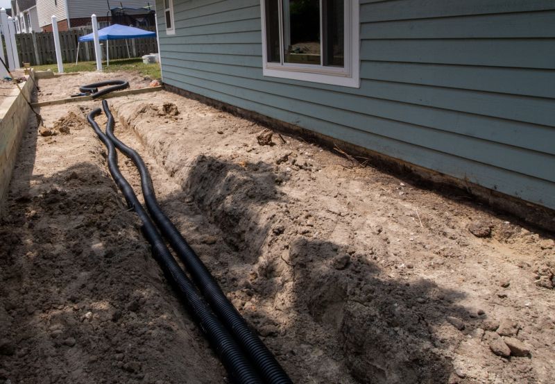 French Drain Yard Drainage